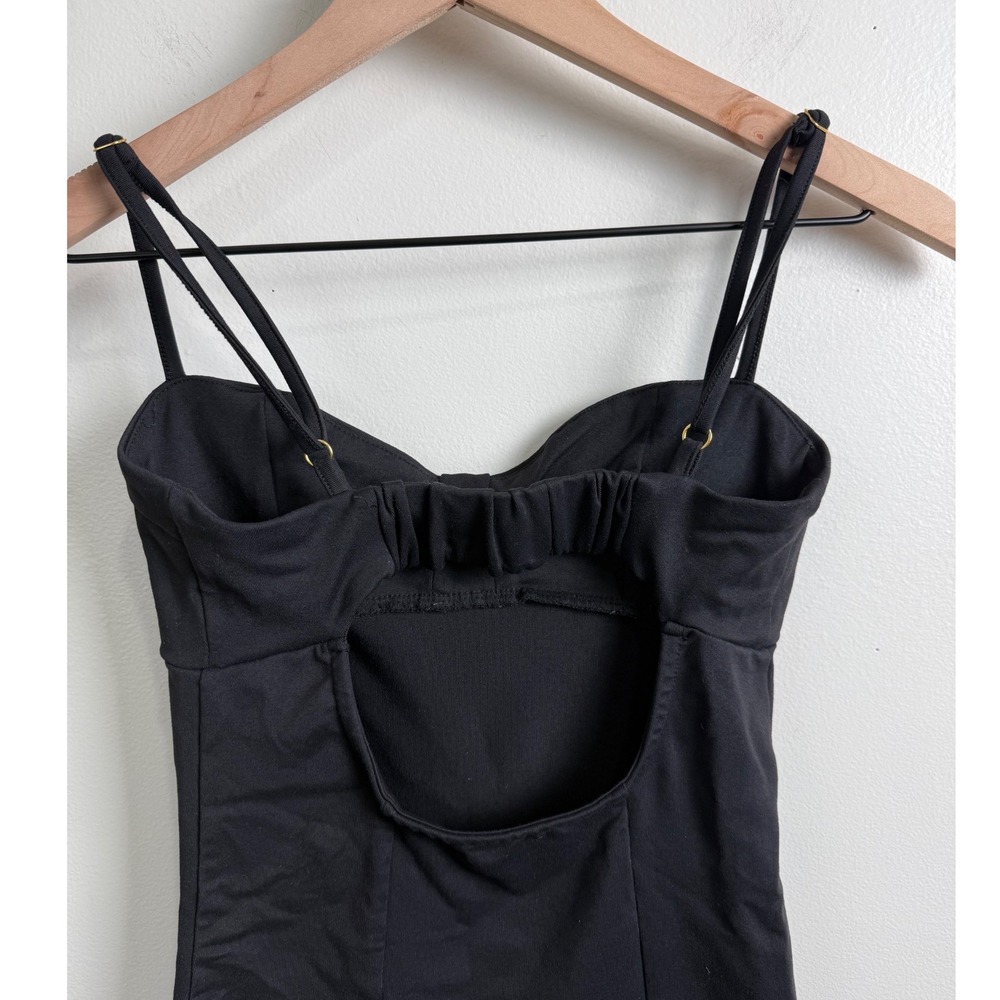 Intimately Free People Black Bodycon Mini Dress Cutout Back Sweetheart Neck XS - Picture 3 of 7
